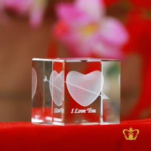 Crystal-cube-3D-heart-shape-laser-engraved-with-text-I-Love-You-valentines-day-gift-2d-3d-customized-personalized-text-word-engrave-etched-printed-gift-special-occasion-for-her-for-him-valentines-day-wedding