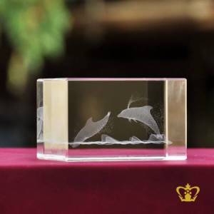 Dolphin-3D-Laser-Engraved-Gift-Crystal-Cube-Customized-Logo-Text-Pictures