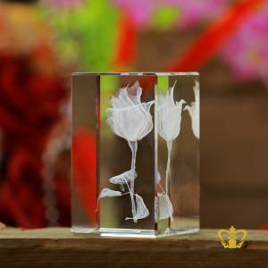 Crystal-Cube-rose-flower-3D-laser-engraved-valentines-day-gift-2d-3d-customized-personalized-text-word-engrave-etched-printed-gift-special-occasion-for-her-for-him-valentines-day-wedding