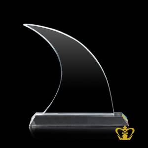 Personalized-crystal-arc-trophy-with-clear-base
