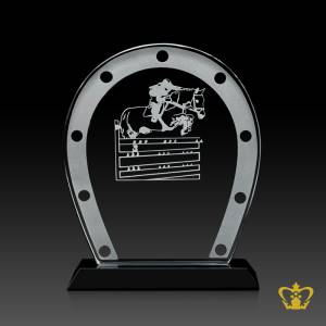Personalized-Crystal-Horse-Trophy-With-Black-Base-Customized-Logo-Text