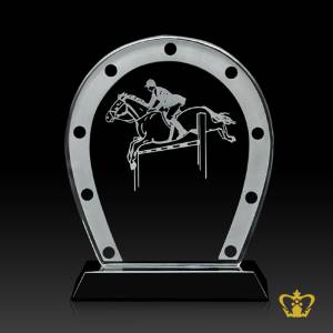 Personalized-Crystal-Horse-Trophy-With-Black-Base-Customized-Logo-Text