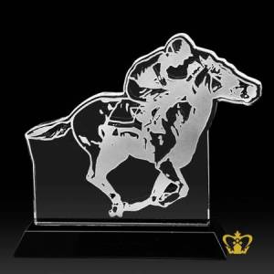 Personalized-Crystal-Horse-Rider-Cutout-Trophy-with-Black-Base-Customized-Logo-Text
