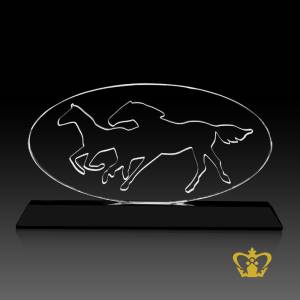 Personalized-Oval-Crystal-Horse-Trophy-with-Black-Base-Customized-Logo-Text
