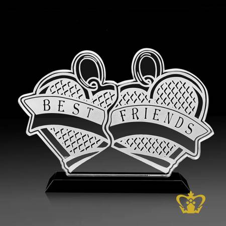 Personalize-double-heart-plaque-with-black-base-theme-BEST-FRIENDS