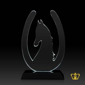 Personalized-Crystal-Horse-Cutout-Trophy-With-Black-Base-Customized-Logo-Text