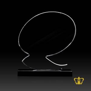 Handcrafted-Q-shape-Cutout-Trophy-with-Black-Crystal-Base-Customize-Text-Engraving