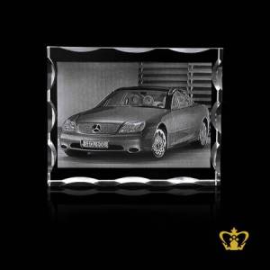 Personalized-Crystal-Cube-Lasered-with-Mercedes-Benz-Car-Customized-Text-Engraving-Logo-Base-Box