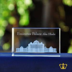 UAE-Abu-Dhabi-famous-landmark-Emirates-Palace-3D-Laser-engraved-crystal-cube-Tourist-souvenir-corporate-gift