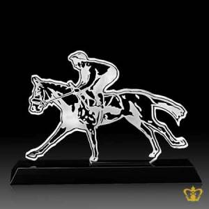 Personalized-Crystal-Horse-Rider-Cutout-Trophy-With-Black-Base-Customized-Logo-Text