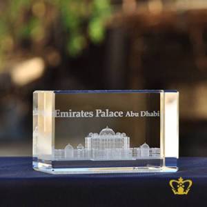 Emirates-Palace-UAE-Abu-Dhabi-famous-landmark-3D-Laser-engraved-crystal-cube-Tourist-souvenir-corporate-gift