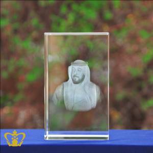 His-Highness-Sheikh-Khalifa-bin-Zayed-Al-Nahyan-3D-Laser-engraved-crystal-cube-UAE-National-day-gift-corporate-souvenir
