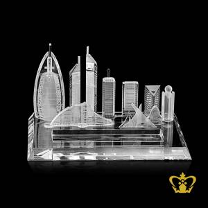 Skyline-of-Dubai-famous-landmark-crystal-replica-gift-tourist-souvenir