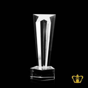 Personalize-crystal-trophy-half-star-shape-with-clear-base-customize-text-engraving-logo
