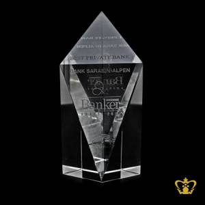 Manufactured-Crystal-Bank-Theme-Trophy-with-Custom-Text-Logo-Engraving