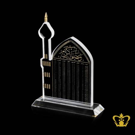 Custom-made-crystal-cutout-Islamic-Ramzan-calender-with-clear-base