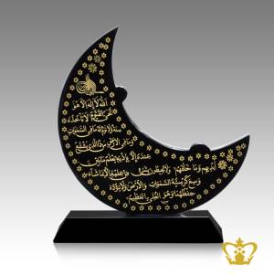 Personalized-crystal-cutout-plaque-theme-moon-shape-customized-text-engraving-logo