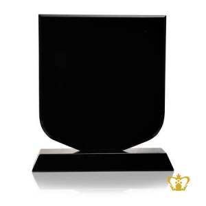 Black-Colored-Crystal-Logo-Cutout-Award-Trophy-Memento-With-Base-Customized-Logo-Text