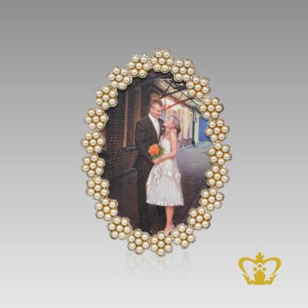 Couple-picture-color-printed-decorative-oval-photo-frame