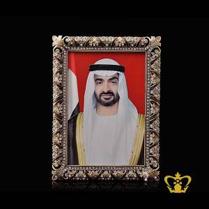 Sheikh-Mohammed-bin-Zayed-Al-Nahyan-color-printed-decorative-photo-frame