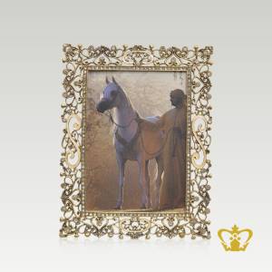 Horse-and-Arabic-man-picture-color-printed-on-decorative-photo-frame