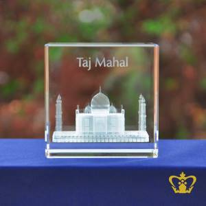 One-of-the-Seven-Wonders-of-the-World-the-Taj-Mahal-3D-Laser-engraved-crystal-cube-world-s-famous-landmark-perfect-collector-gift-souvenir