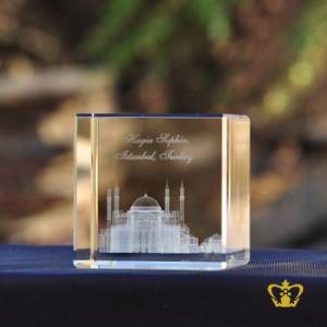 The-Hagia-Sophia-Istanbul-Turkey-historical-Greek-orthodox-cathedral-3D-Laser-engraved-crystal-cube-collectors-souvenir