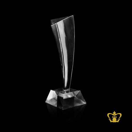 Crystal-Arabic-Number-One-Trophy-with-Clear-Base-Customized-Logo-Text-5-IN