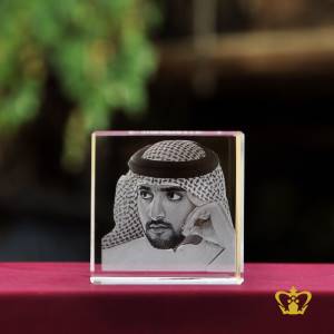 Sheikh-Hamdan-Bin-Mohammed-Bin-Rashid-Al-Maktoum-3D-photo-laser-engraved-in-crystal-cube-souvenir-gift