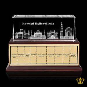 India-Famous-historical-Landmark-Structure-3D-Laser-Engraved-Skyline-Crystal-Cube-Corporate-Gift-