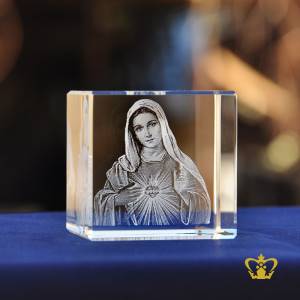 Virgin-Mary-3d-laser-engraved-crystal-cube-Baptism-Easter-Christian-Occasions-Christmas-gifts-