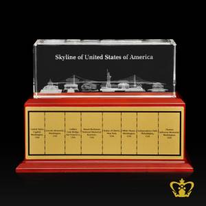 The-skyline-of-USA-famous-historical-landmark-structure-3D-laser-engraved-in-crystal-cube-with-wooden-light-base-corporate-Gift