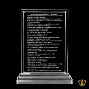 Crystal-Plaque-with-Lessons-learned-from-the-bible-engraved-Baptism-Easter-Christian-occasions-Christmas-gifts