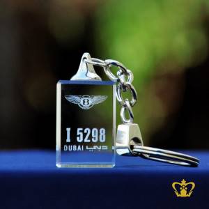 Bentley-Logo-2D-Laser-Key-Chain-Dubai-Number-Plate-Crystal-Cube-New-Car-Gift-For-Friends-Family-