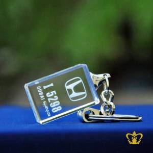 Honda-Logo-2D-Laser-Engraved-Crystal-Cube-Key-Chain-Personalized-with-Dubai-Number-Plate-Family-Friends-Gift