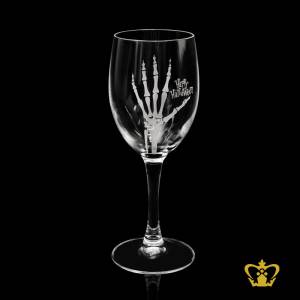 Manufactured-artistic-red-wine-glass-theme-Happy-Halloween-engraved