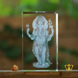 Religious-spiritual-Holy-Gift-Ganesh-3D-laser-engraved-Indian-Festival-Diwali-celebration-Hindu-God-crystal-cube-souvenir