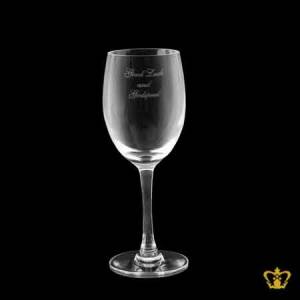 Crystal-wine-glass-with-long-stem-and-text-engraved-on-goblet
