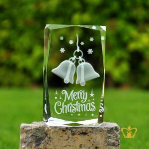 Christmas-Bells-3D-Crystal-Cube-laser-engraved-Merry-Christmas-with-Facet-Cuts-Christmas-Gift-60X100-MM
