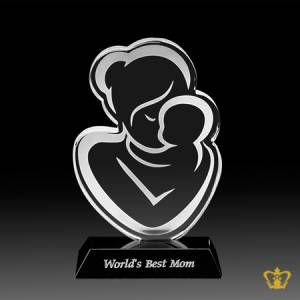 Crystal-cutout-plaque-with-engraved-mother-and-child-special-occasions-mothers-day-gift