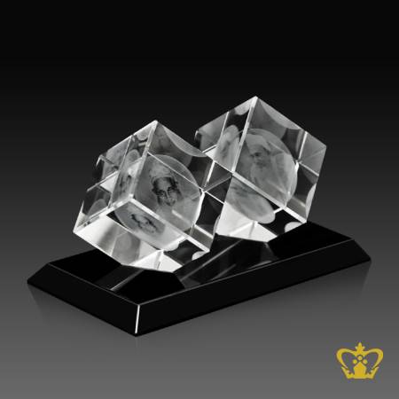 His-Holiness-Dr-Syedna-Mohammed-Burhanuddin-3D-Photo-In-Crystal-Twin-Cube-Laser-Engraved