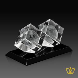 His-Holiness-Dr-Syedna-Mohammed-Burhanuddin-3D-Photo-In-Crystal-Twin-Cube-Laser-Engraved