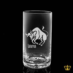 Manufactured-Mesmerizing-Crystal-Tall-Glass-Engrave-with-Taurus-Zodiac-Sign