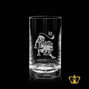 Manufactured-Mesmerizing-Crystal-Tall-Glass-Engraved-with-Leo-Zodiac-Sign