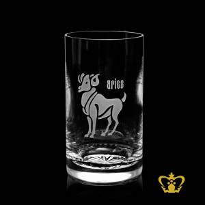 Manufactured-Mesmerizing-Crystal-Tall-Glass-Engraved-with-Aries-Zodiac-Sign