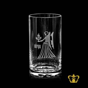 Manufactured-Mesmerizing-Crystal-Tall-Glass-Engraved-with-Virgo-Zodiac-Sign-Custom-Text-Engraving