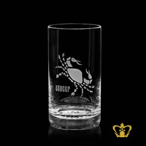 Manufactured-Mesmerizing-Crystal-Tall-Glass-Engraved-with-Cancer-Zodiac-Sign