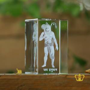 Lord-Hanuman-3D-Laser-Engraved-Hindu-God-Religious-Holy-Gift-Crystal-Cube-Indian-Festival-Souvenir