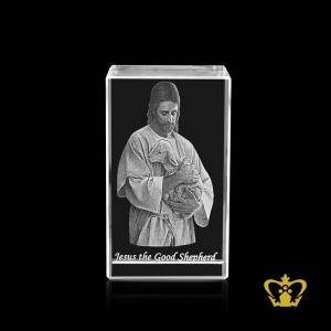 Jesus-the-good-shepherd-3D-laser-engraved-crystal-cube-Baptism-Easter-Christian-occasions-Christmas-gifts