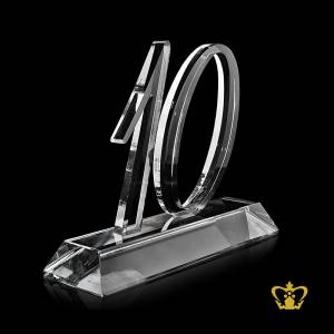 Number-10-crystal-cutout-ten-years-appreciation-service-award-trophy-with-clear-base-customized-logo-text